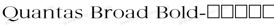 Quantas Broad Bold字体转换